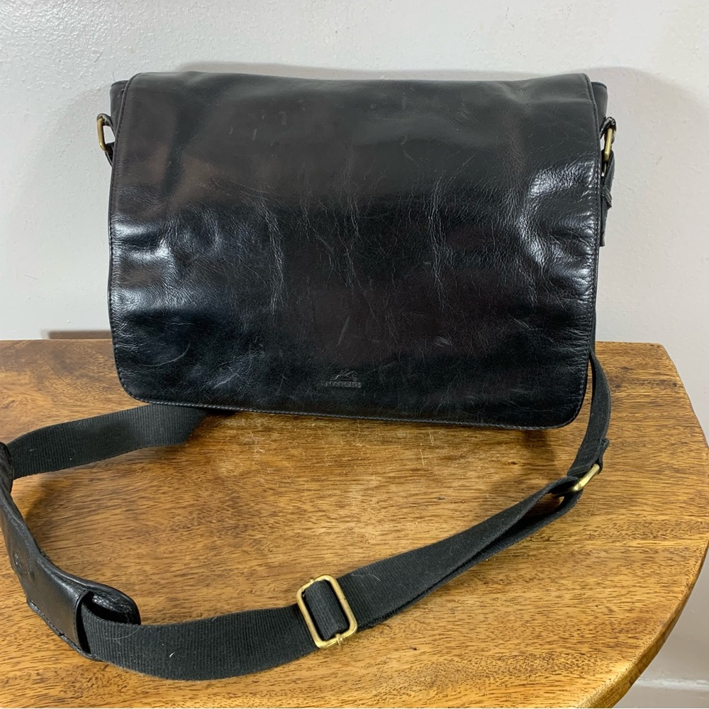 Mancini unisex leather briefcase